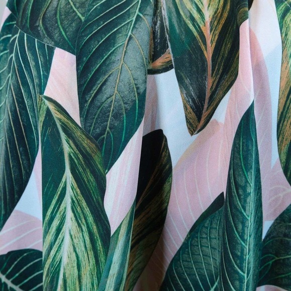 Show Me Your Mumu Womens Tank Top Halter Blouse Large Crop Pink Hawaiian Print - Picture 2 of 11